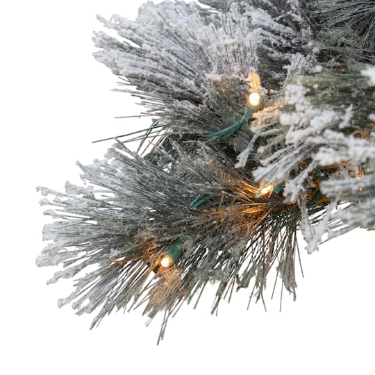 4.5ft. Pre-Lit Black Spruce Artificial Christmas Tree, Clear LED Lights
